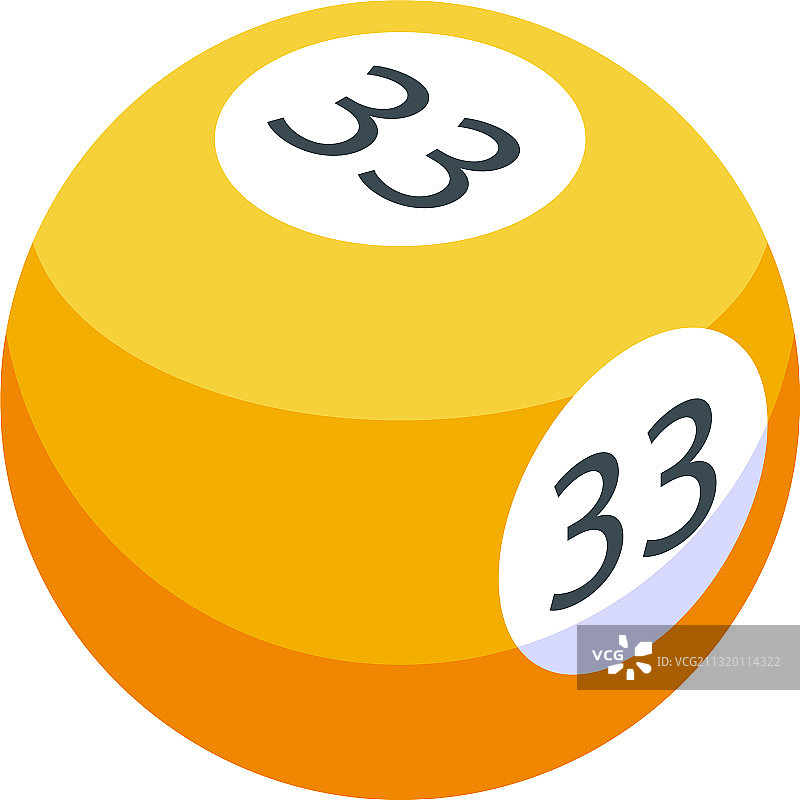 33号彩票球图标2.5D风格图片素材