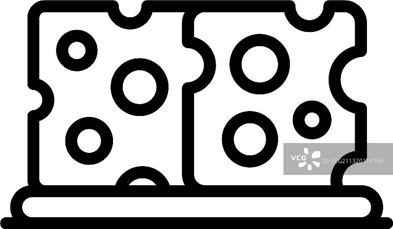 希腊奶酪图标轮廓样式图片素材