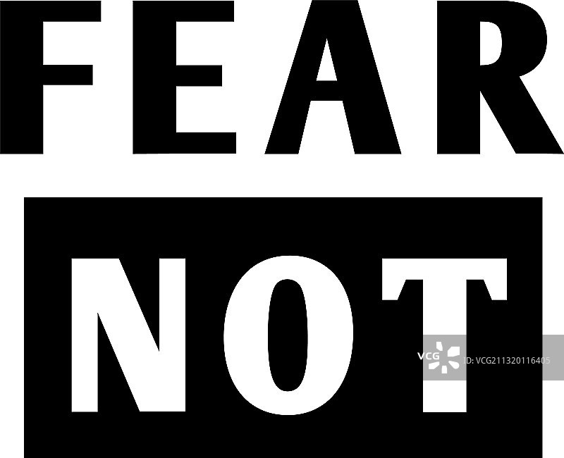 基督教印刷语录：不要害怕图片素材