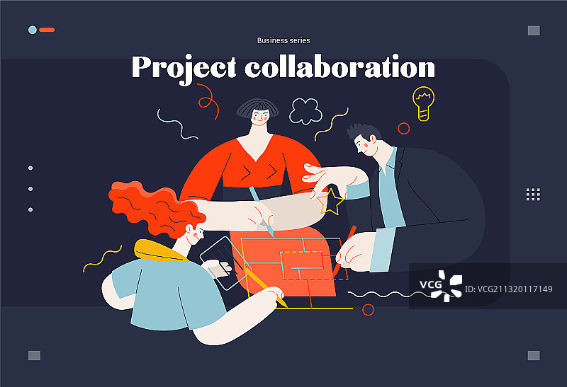 商业主题：项目协作网页图片素材