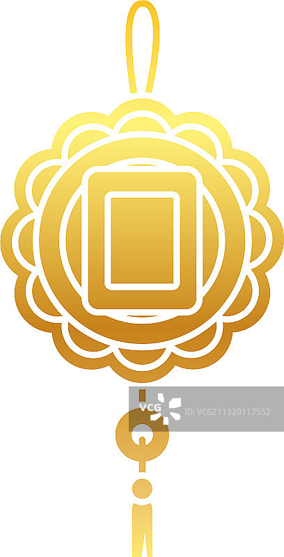 中秋节中国护身符渐变图标图片素材