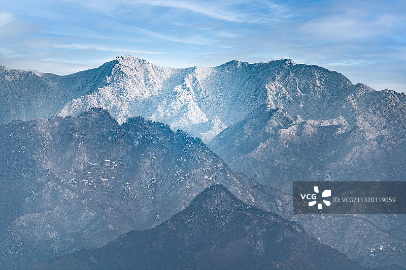 雪秦岭——江山如画图片素材