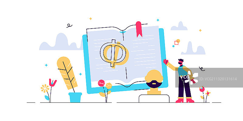 扁平风格哲学图片素材