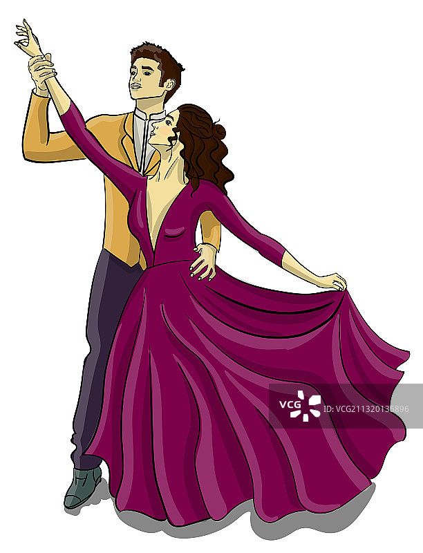 男女跳华尔兹图片素材