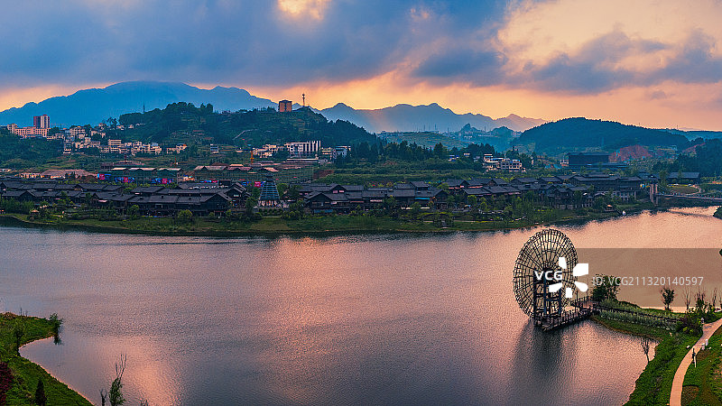 夕阳西下图片素材