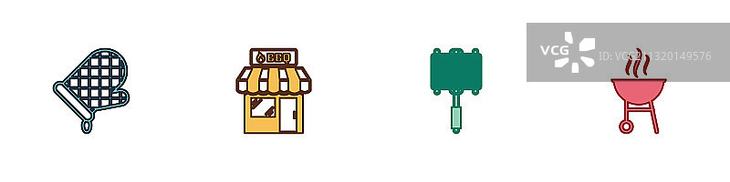 烤箱手套烧烤购物钢铁套装图片素材