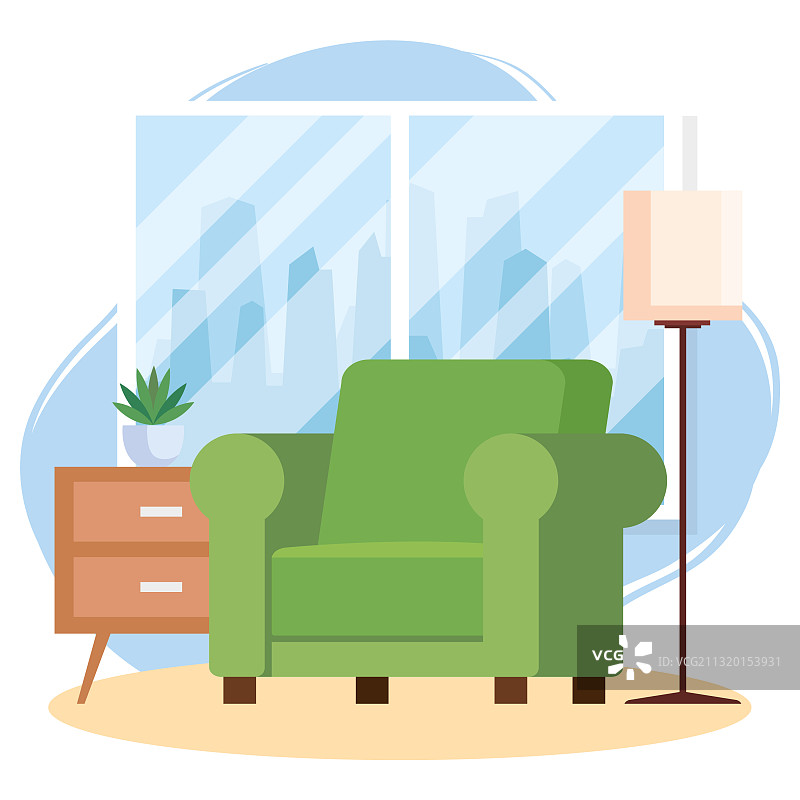 客厅家居场所沙发和室内设计图片素材