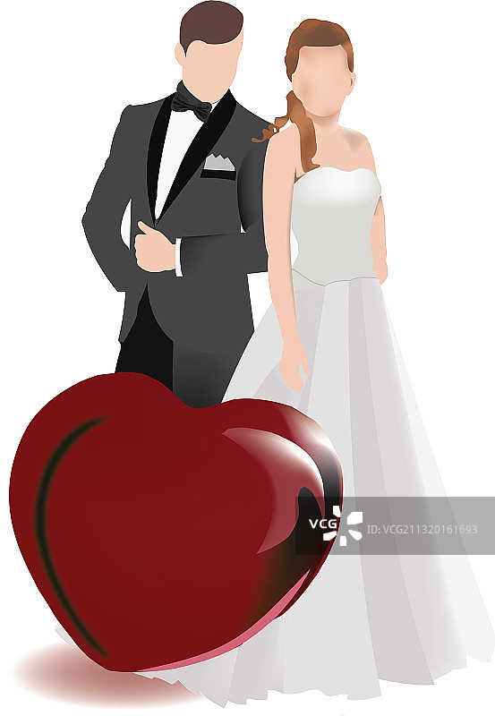 穿着正式礼服的男女图片素材