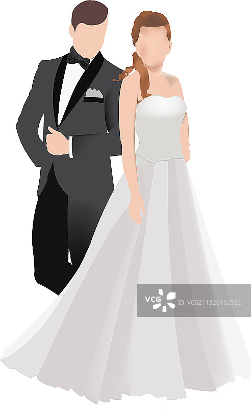 穿着正式礼服的男女图片素材