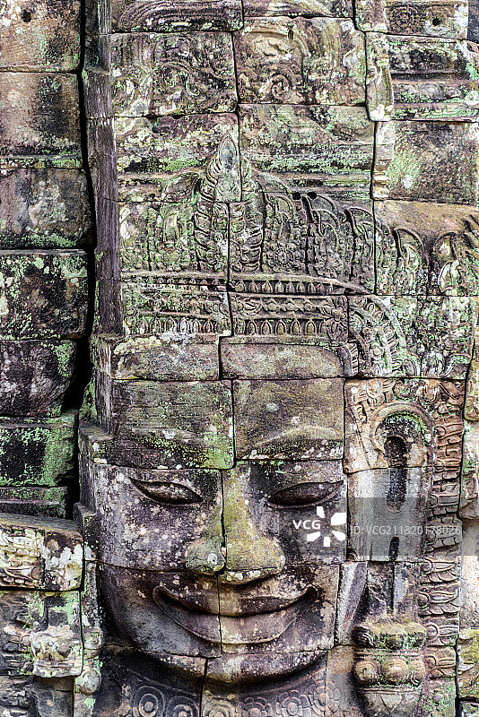 东南亚柬埔寨暹粒大吴哥巴戎寺图片素材