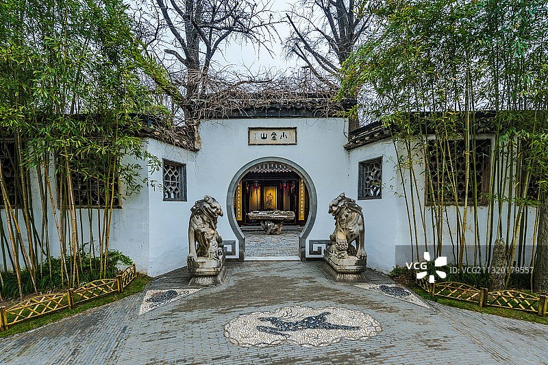 瘦西湖小金山，江苏扬州图片素材