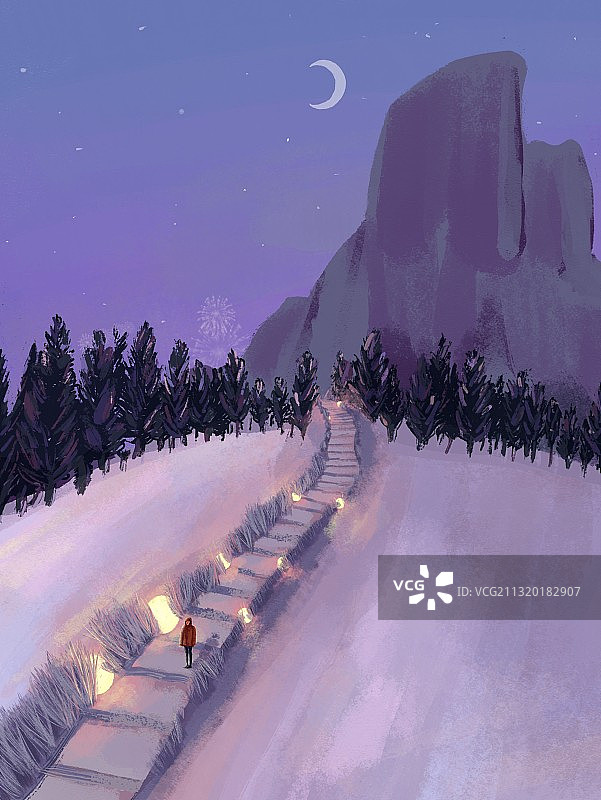 插画等待图片素材