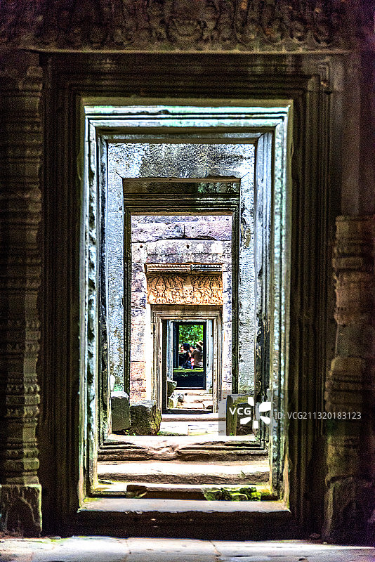 东南亚柬埔寨暹粒吴哥圣剑寺图片素材