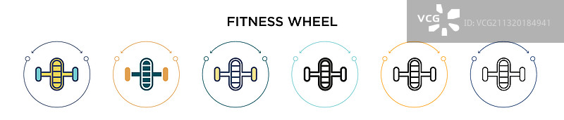 健身轮廓图标图片素材