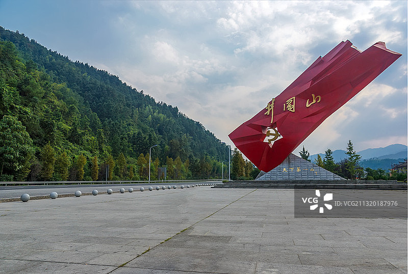 井冈山红旗雕塑图片素材