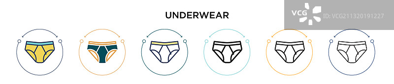 内衣图标（填充细线轮廓）图片素材