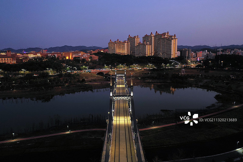 广东省东莞市大朗镇松山湖风景区桃花源松湖花海航拍图片素材