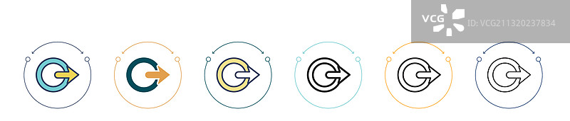 填充细线轮廓注销图标图片素材