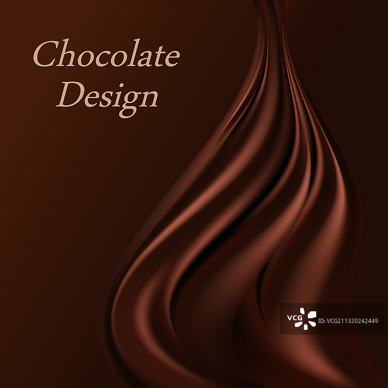 丝绸褶皱的巧克力波浪背景图片素材