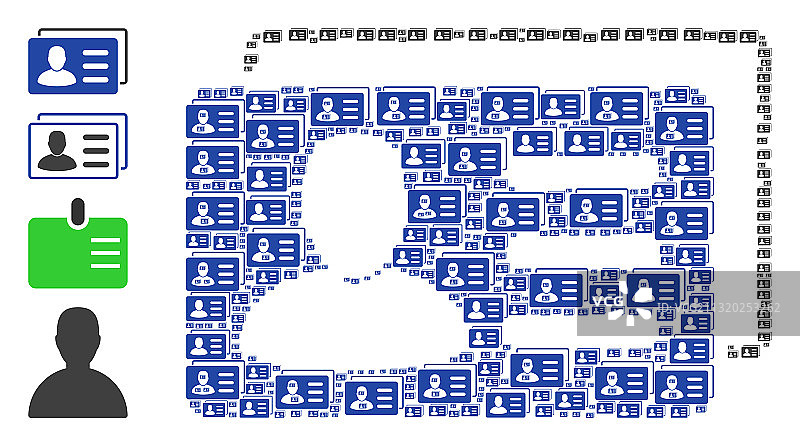 用户帐户卡递归自组合图片素材