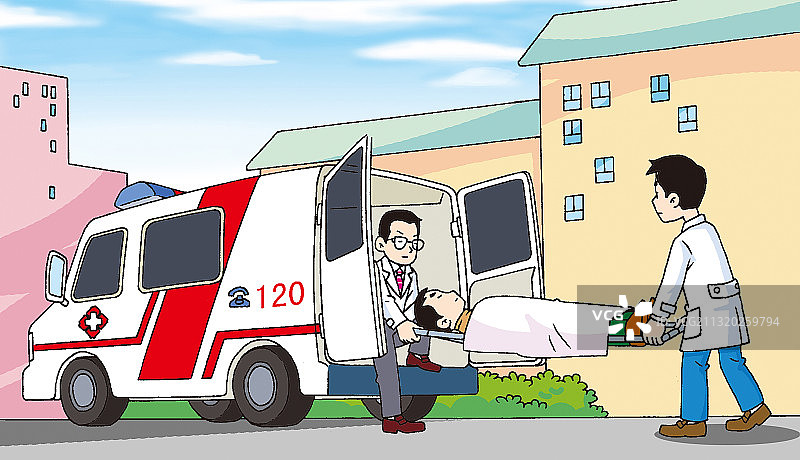 插画：救护车图片素材