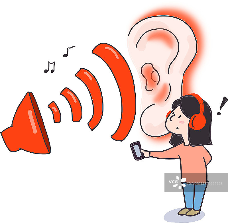 听力与耳机音量元素图片素材
