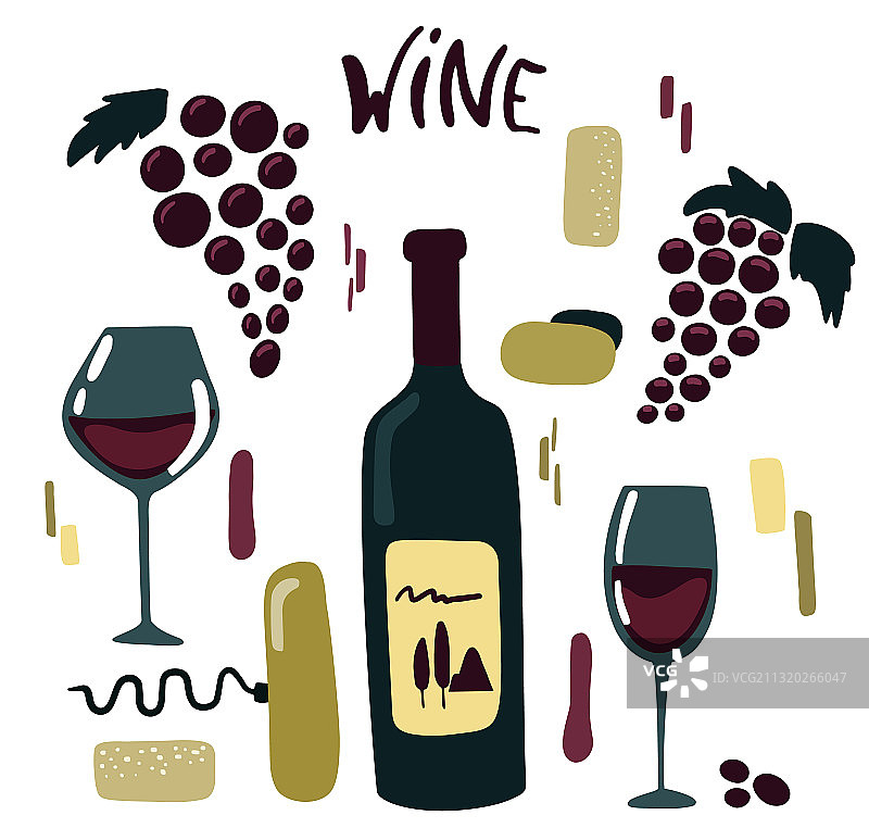 葡萄酒瓶图片素材