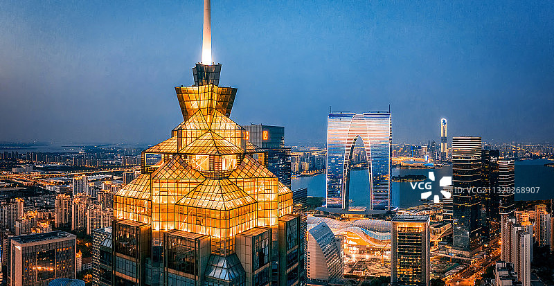 江苏省苏州市城市夜景图片素材