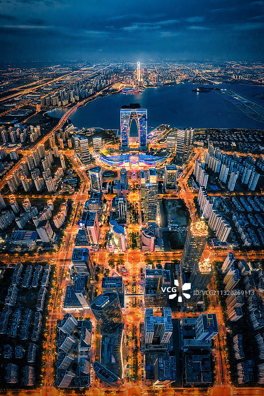 江苏省苏州市城市夜景图片素材