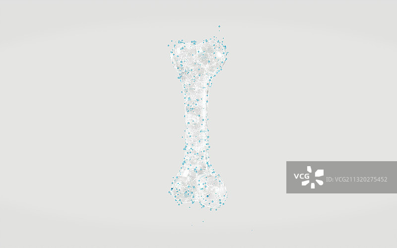 骨骼与生物科技线条 3D渲染图片素材