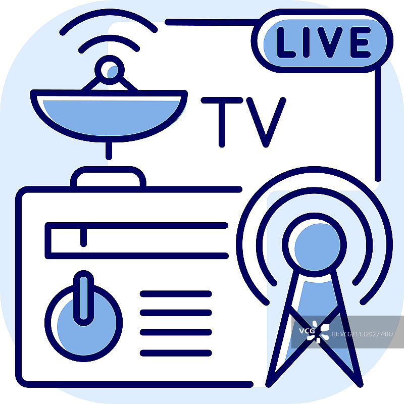 广播蓝色RGB颜色图标图片素材