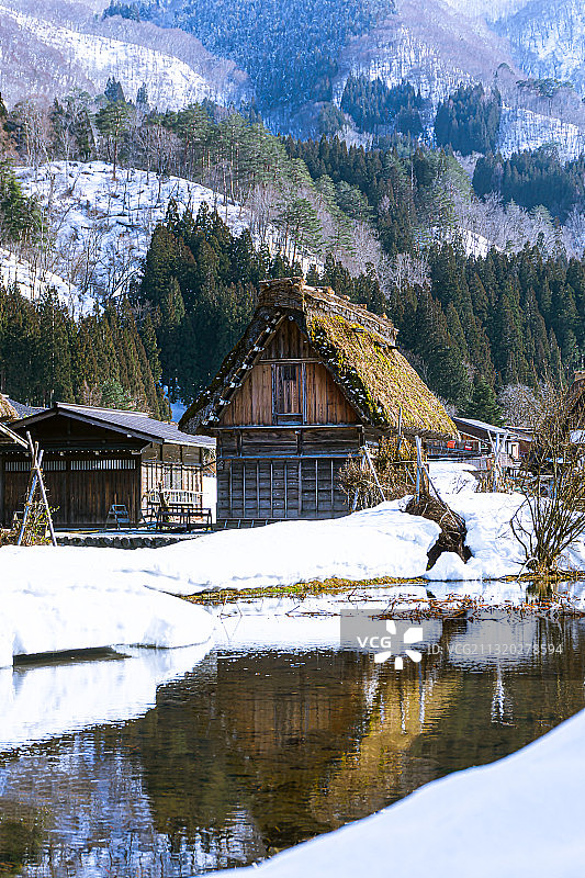 日本白川乡合掌村图片素材