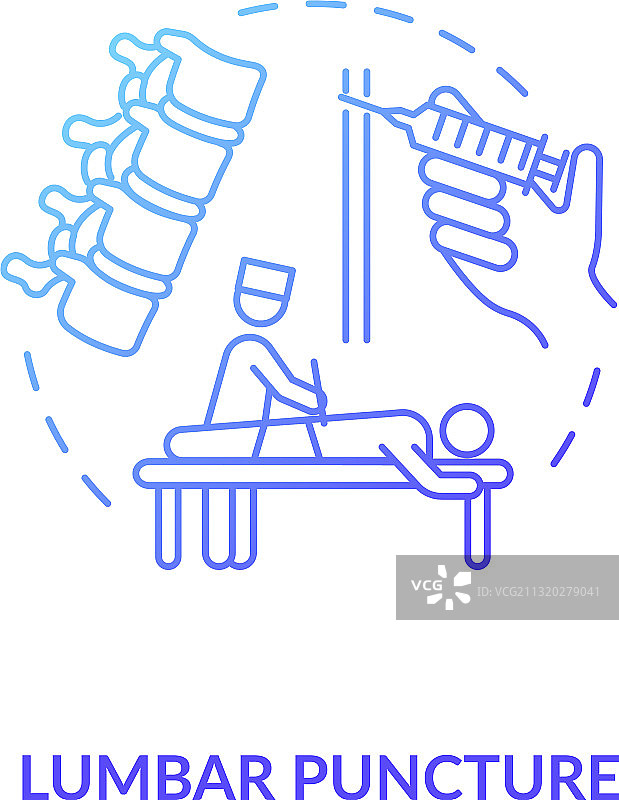 腰椎穿刺概念图标图片素材