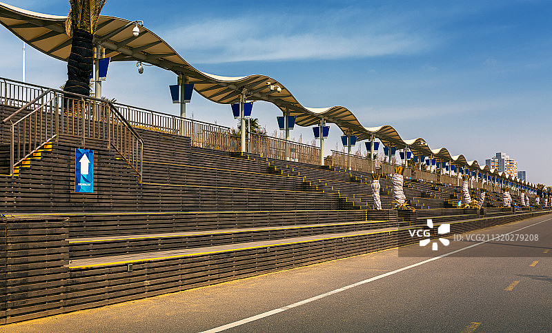 中国上海金山城市沙滩图片素材