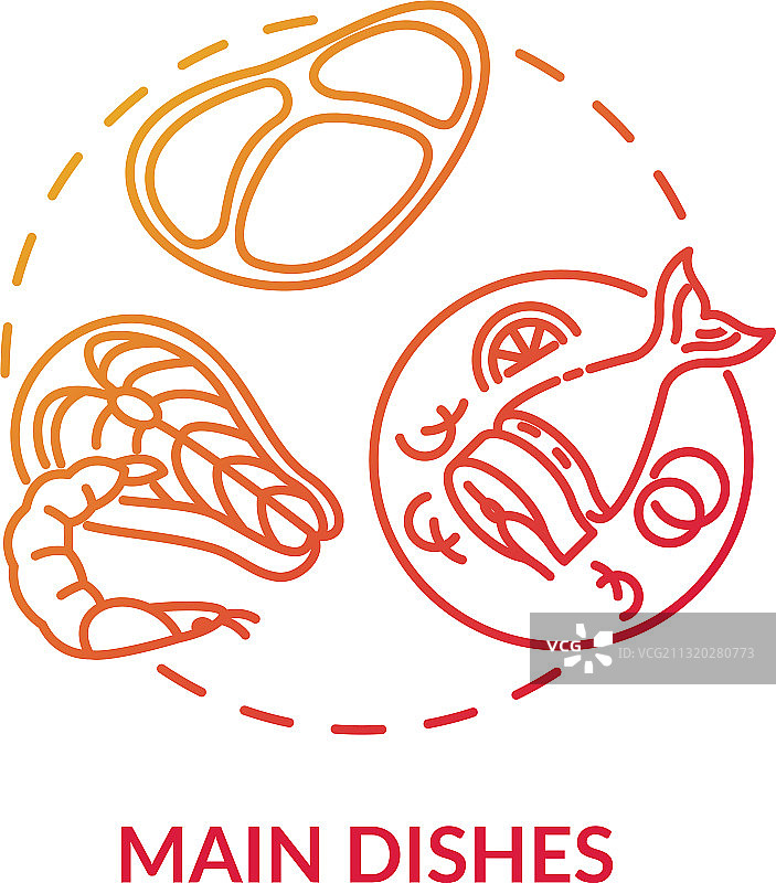 主菜概念图标图片素材