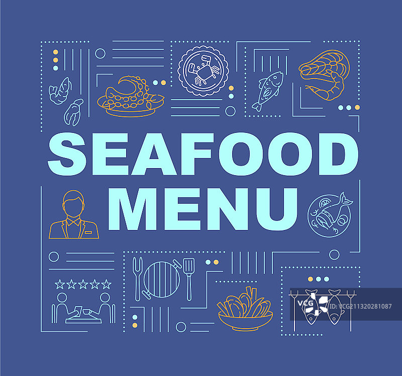 海鲜菜单文字概念banner图片素材