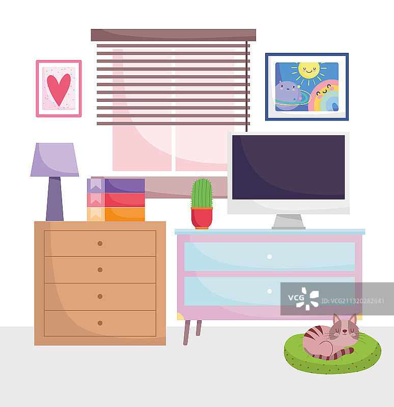 家庭办公室工作场所电脑书桌灯图片素材