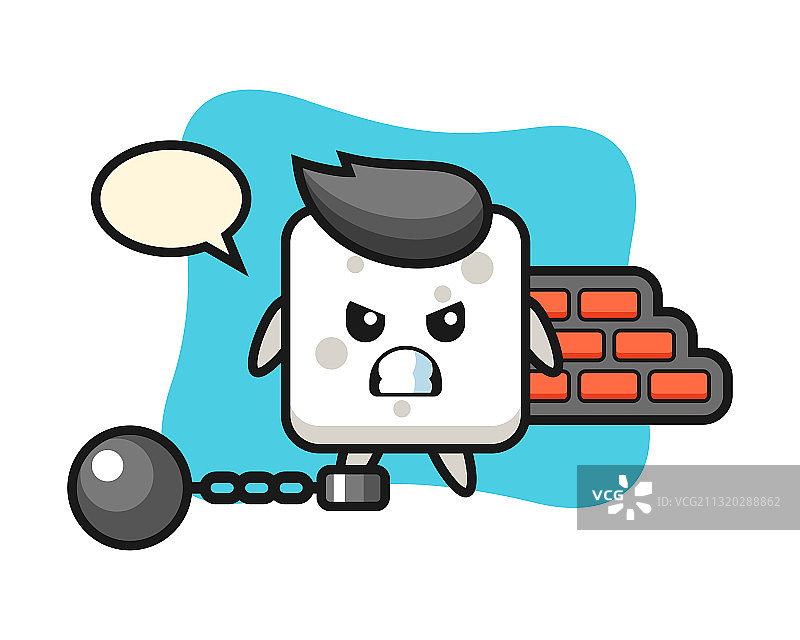 囚犯糖块吉祥物角色图片素材