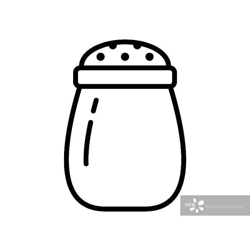 盐瓶线性图标厨房用具图片素材