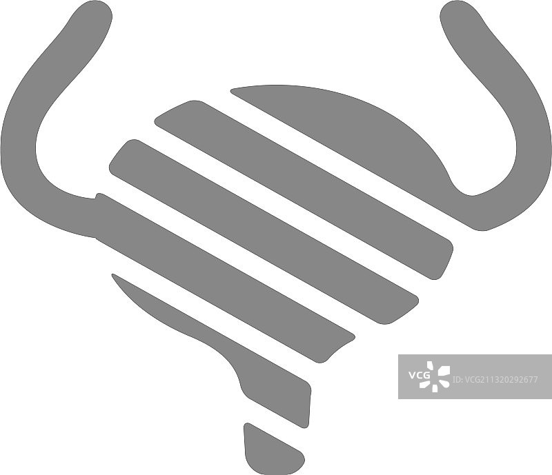 膀胱疼痛灰色图标图片素材