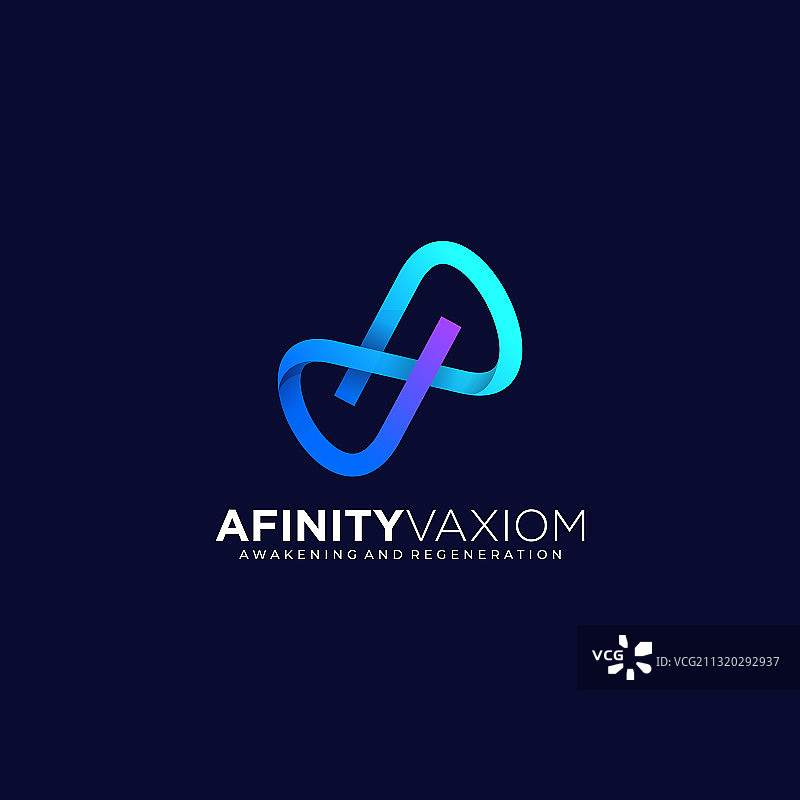 无限字母渐变彩色风格标志图片素材