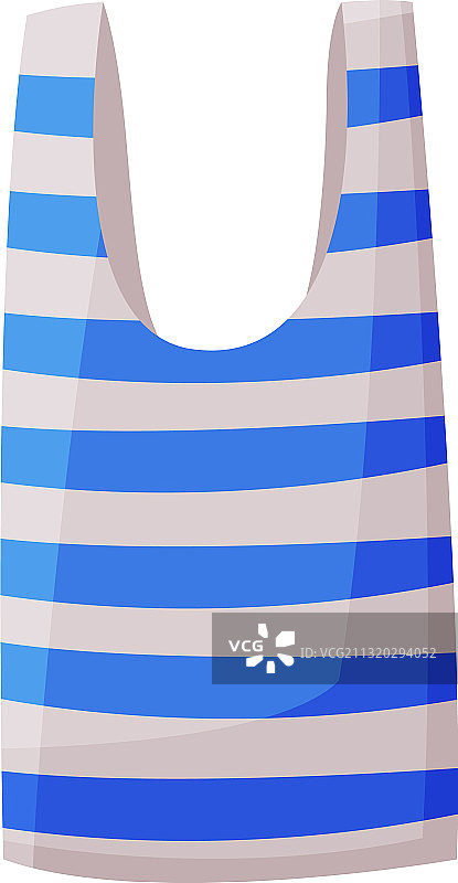 蓝白条纹无袖背心图片素材