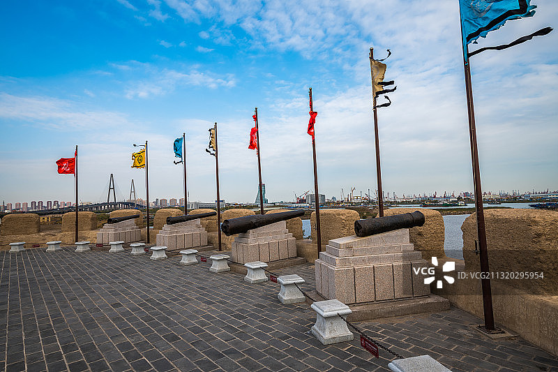 天津大沽口炮台图片素材
