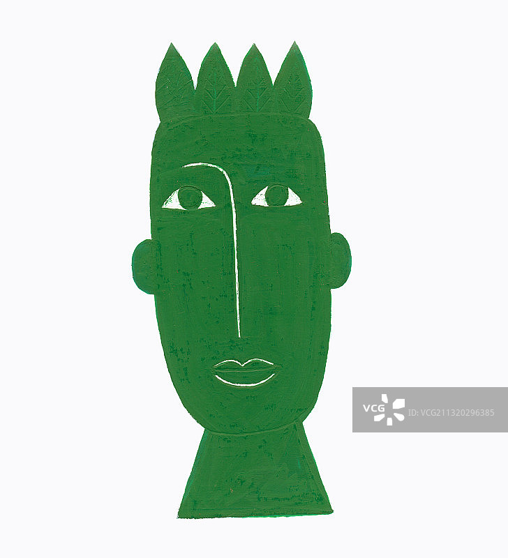 绿色人物插画图片素材