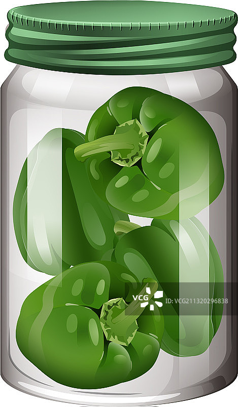 玻璃罐中的甜椒图片素材