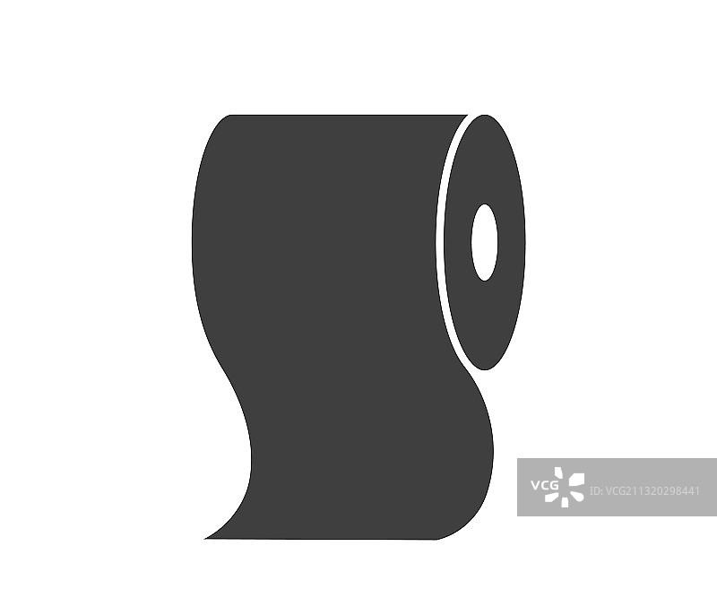 白色背景上的卫生纸图标图片素材