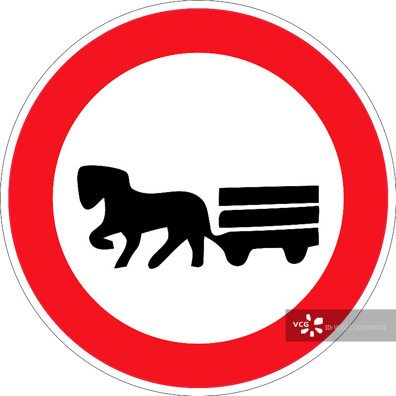 禁止马车通行标志图片素材