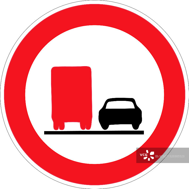 禁止超车路标设计图片素材