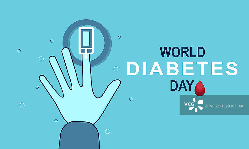 世界糖尿病日与手指特写图片素材