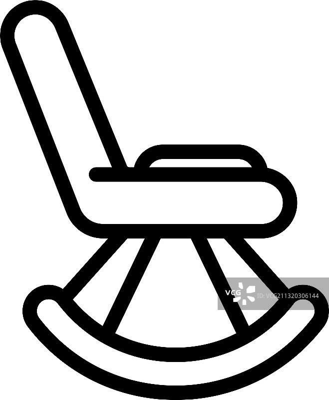 摇椅图标轮廓样式图片素材
